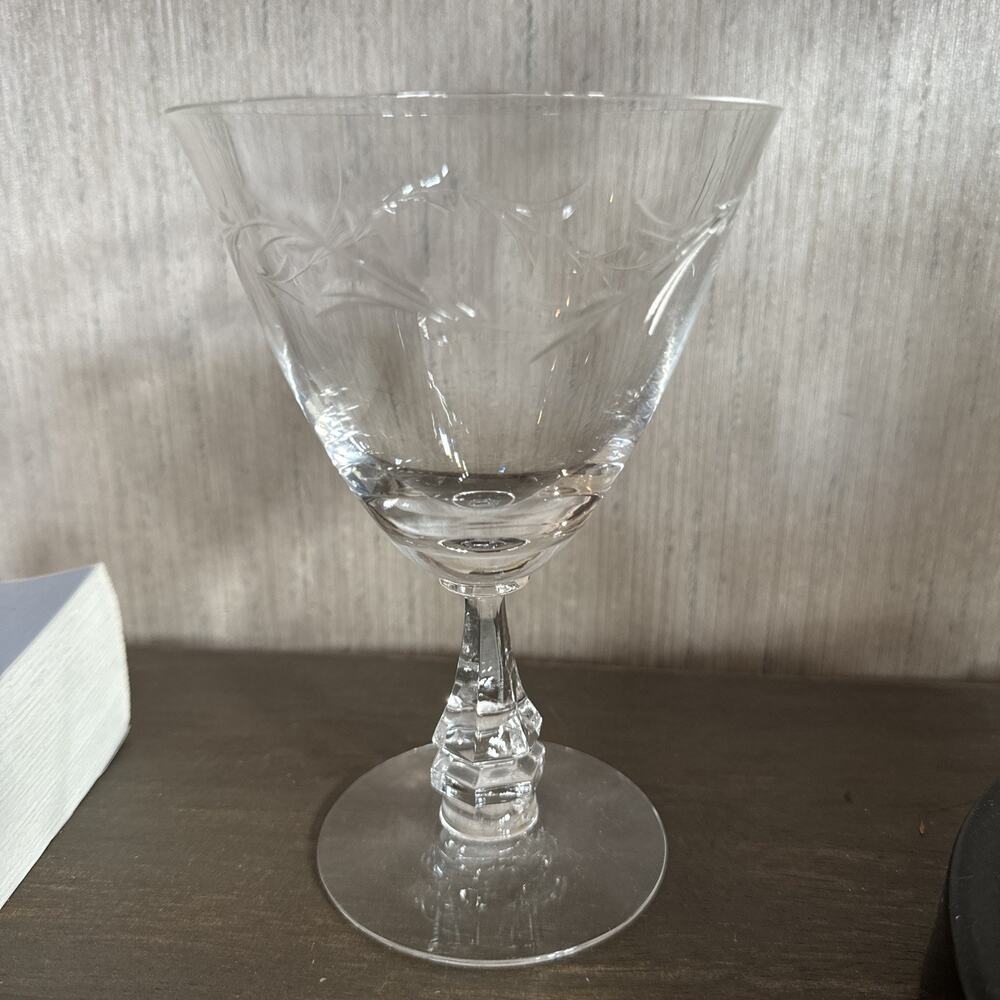 Vintage Tiffin Franciscan "Lyndley" Cut Crystal 11 oz. Water Goblets Replacement